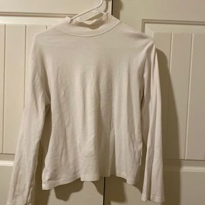 White mock turtle neck
